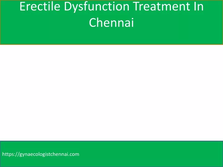 erectile dysfunction treatment in chennai