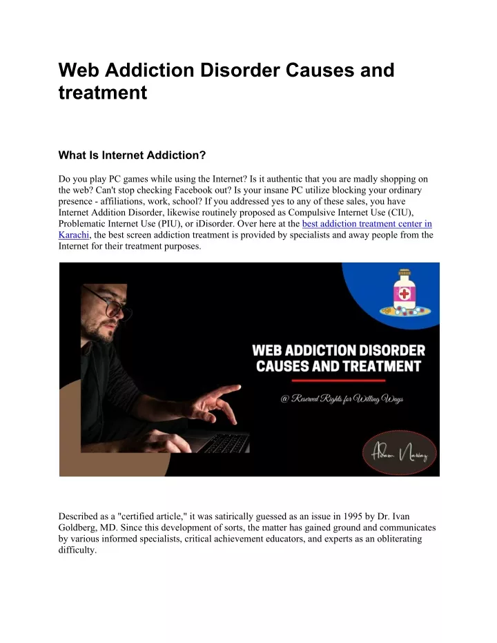 web addiction disorder causes and treatment