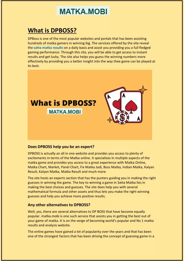 what is dpboss