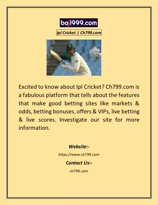 Ipl Cricket  Ch799