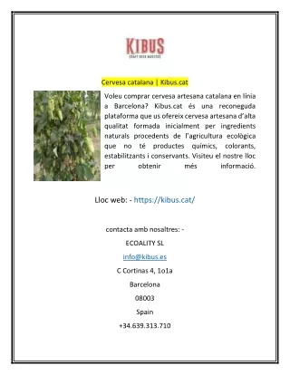 cervesa catalana kibus cat