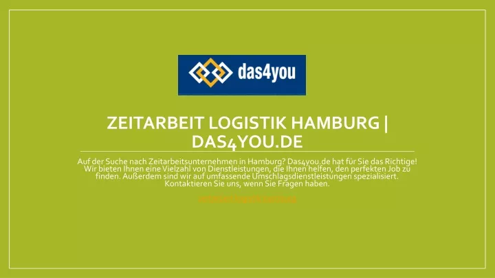 zeitarbeit logistik hamburg das4you de