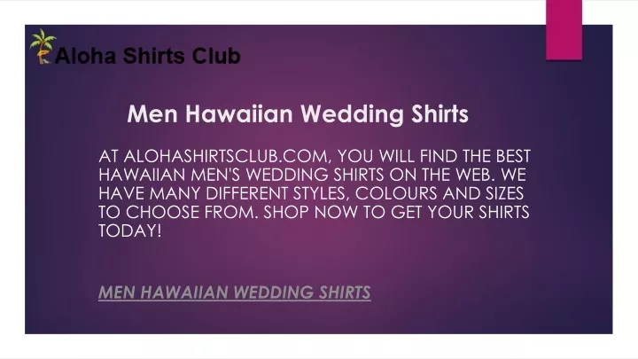 men hawaiian wedding shirts