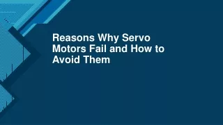 reasons why servo motors fail and how to avoid them