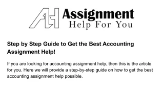 step by step guide to get the best accounting