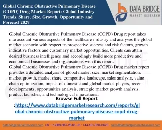 global chronic obstructive pulmonary disease copd