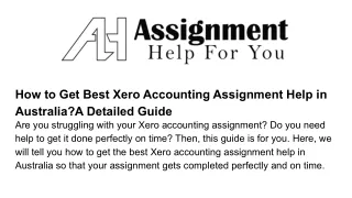 how to get best xero accounting assignment help
