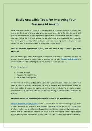 easily accessible tools for improving your
