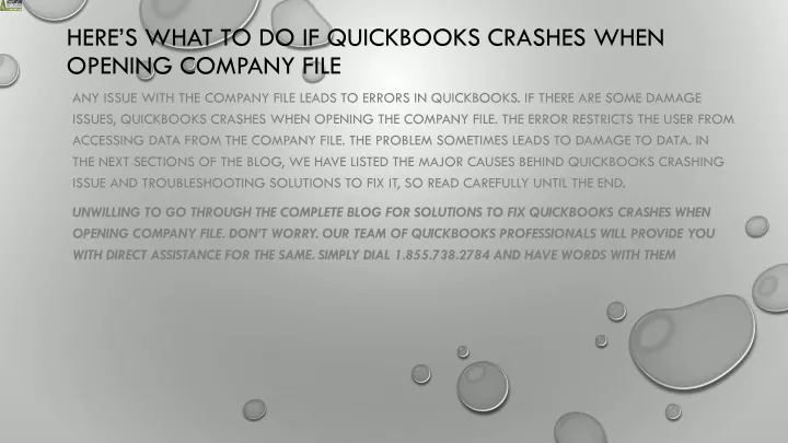 here s what to do if quickbooks crashes when opening company file