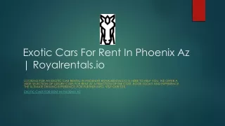 Exotic Cars For Rent In Phoenix Az | Royalrentals.io