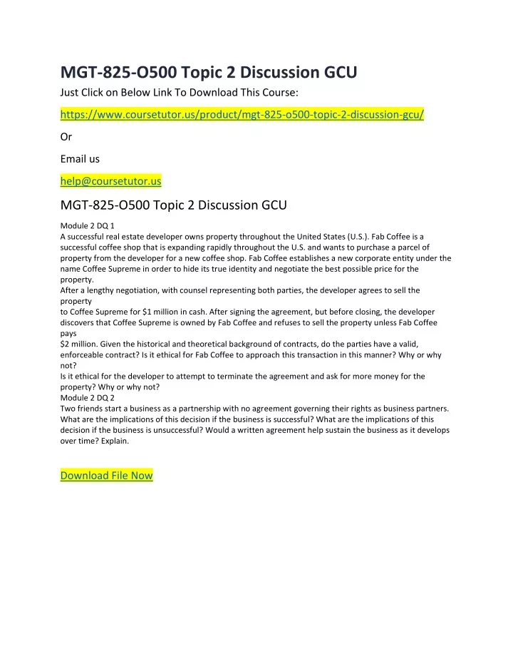 PPT - MGT-825-O500 Topic 2 Discussion GCU PowerPoint Presentation, Free ...