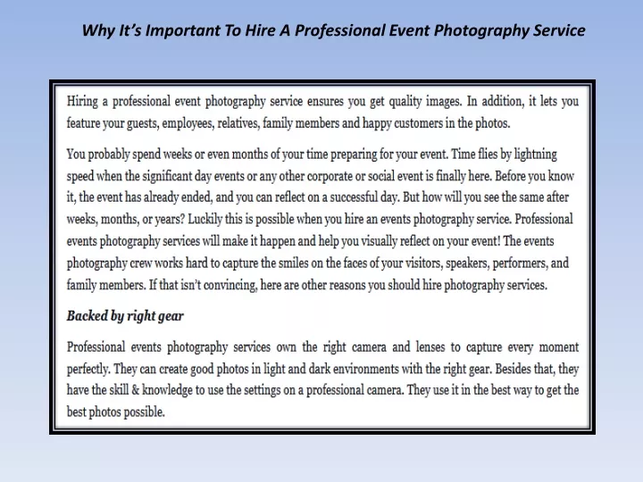 why it s important to hire a professional event