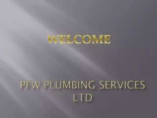 pfw plumbing services ltd