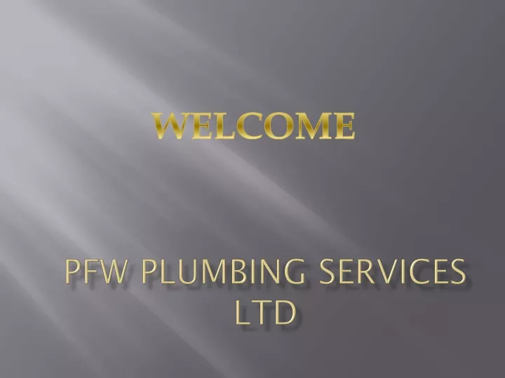 pfw plumbing services ltd