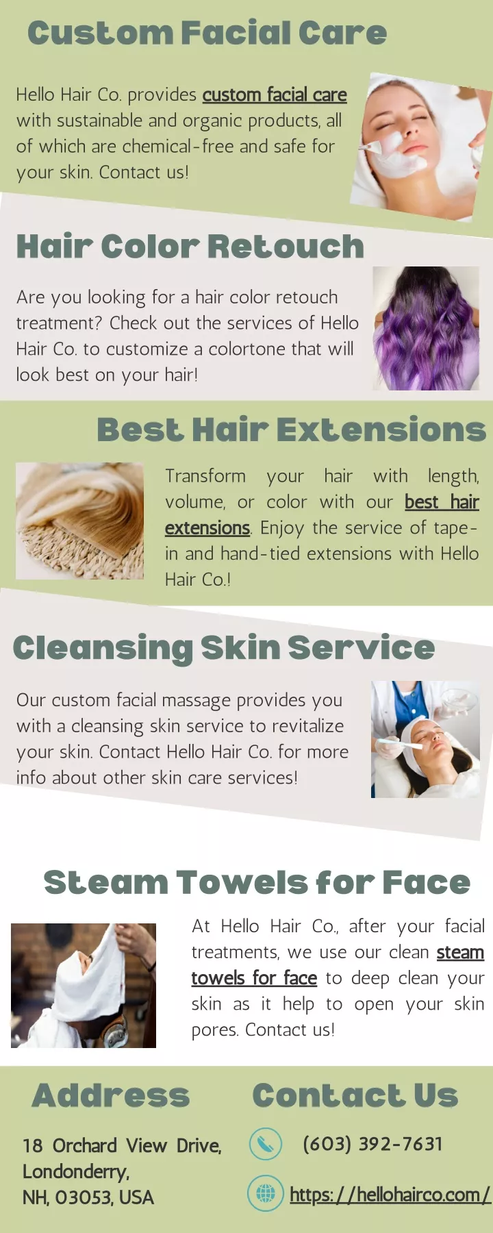 custom facial care hello hair co provides custom