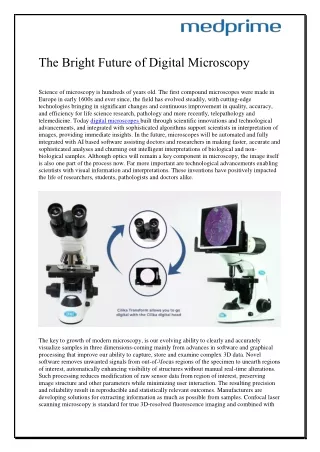 the bright future of digital microscopy