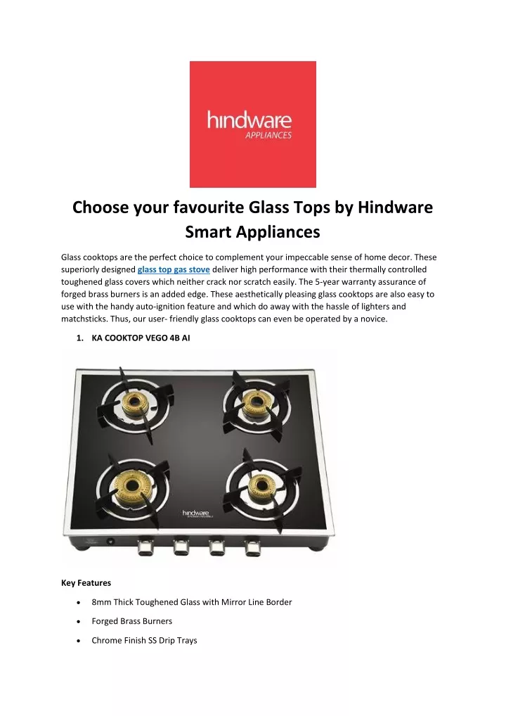 choose your favourite glass tops by hindware