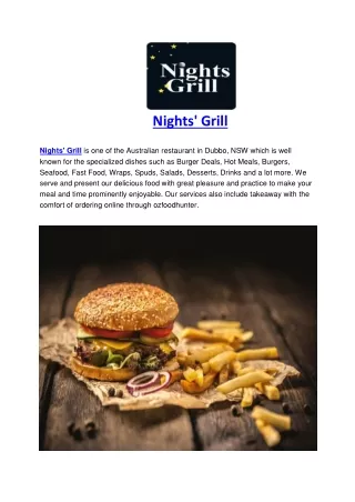 5% off Nights' Grill, Dubbo, NSW