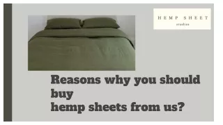 Reasons why you should buy     hemp sheets from us_
