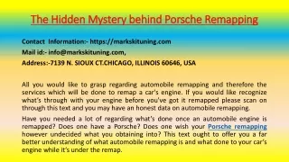 the hidden mystery behind porsche remapping