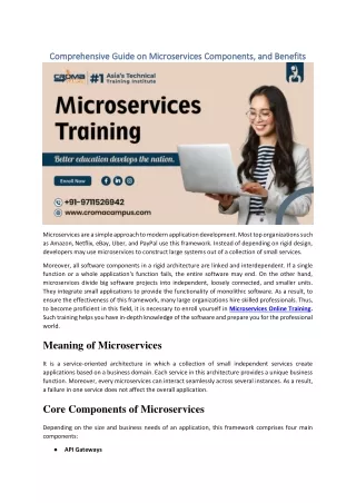 comprehensive guide on microservices