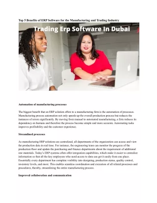 top 5 benefits of erp software