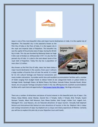 Jaipur Car Rental
