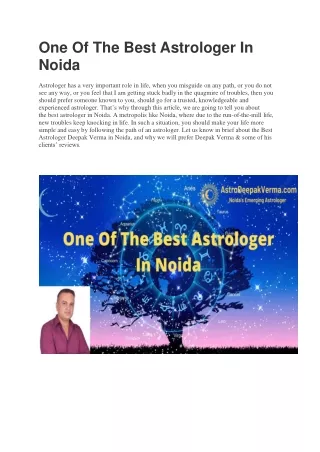 one of the best astrologer in noida astrologer
