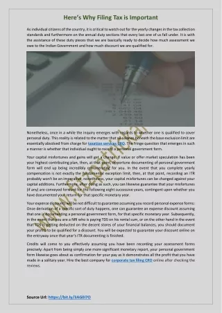 here s why filing tax is important