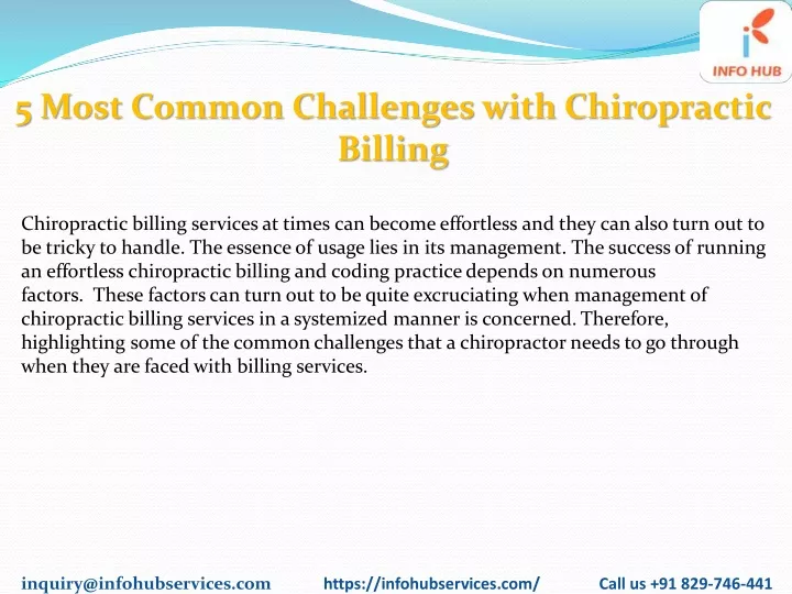 5 most common challenges with chiropractic billing