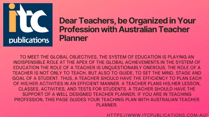 dear teachers be organized in your profession