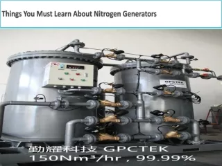 Things You Must Learn About Nitrogen Generators