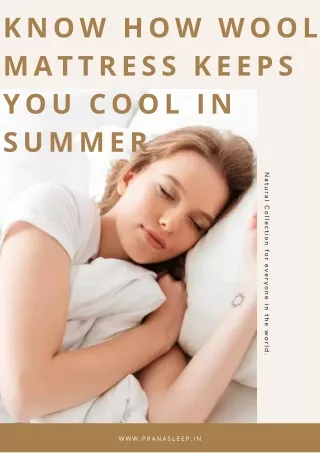 Know How Wool Mattress Keeps You Cool in Summer