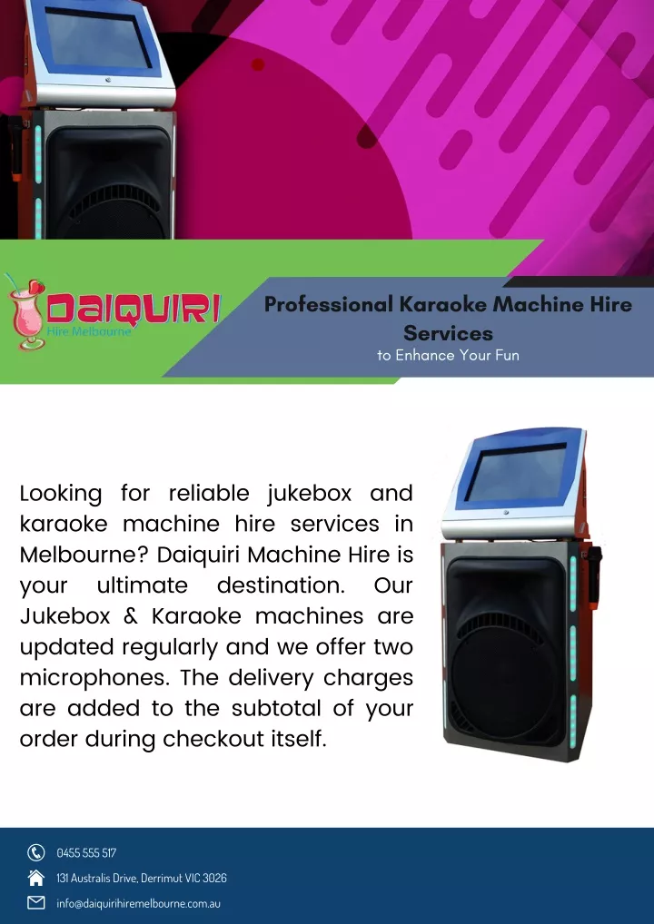 professional karaoke machine hire services