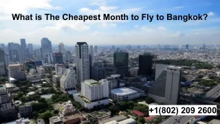 What is The Cheapest Month to Fly to Bangkok?