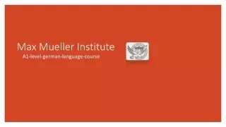A1 Level of German Language Course | German Language Course and Classes | Max Mu