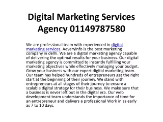 Digital Marketing Services Agency 01149787580