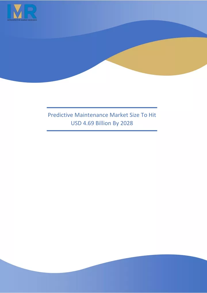 predictive maintenance market size