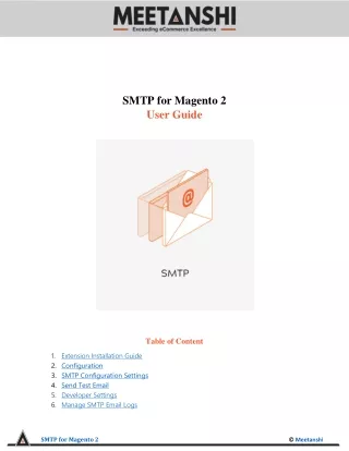 smtp for magento 2 user guide