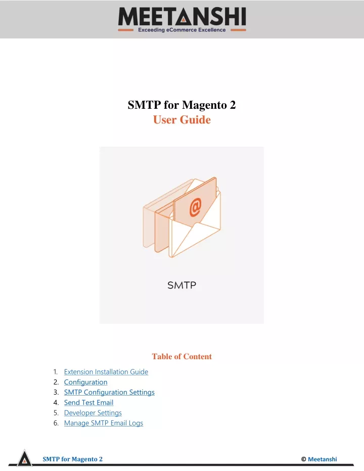 smtp for magento 2 user guide