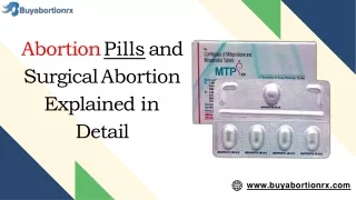Abortion Pills and Surgical Abortion Explained in Detail