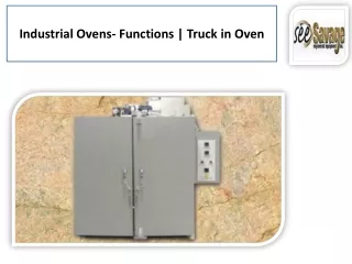 Industrial Ovens- Functions