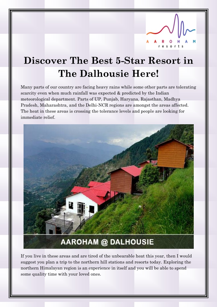 discover the best 5 star resort in the dalhousie