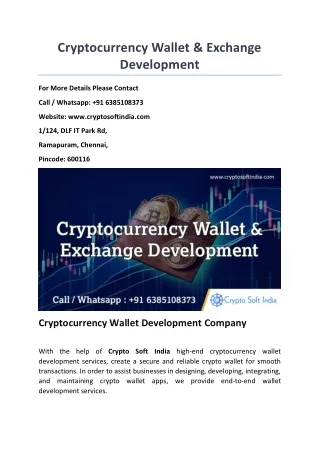 cryptocurrency wallet exchange development