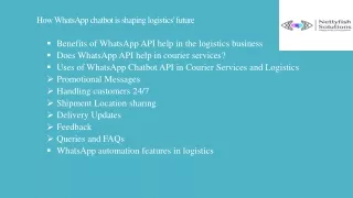 How WhatsApp chatbot is shaping logistics' future