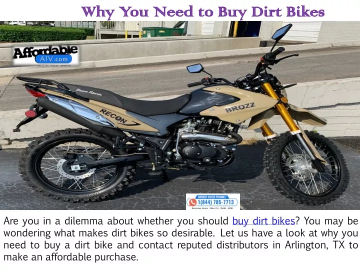 why you need to buy dirt bikes