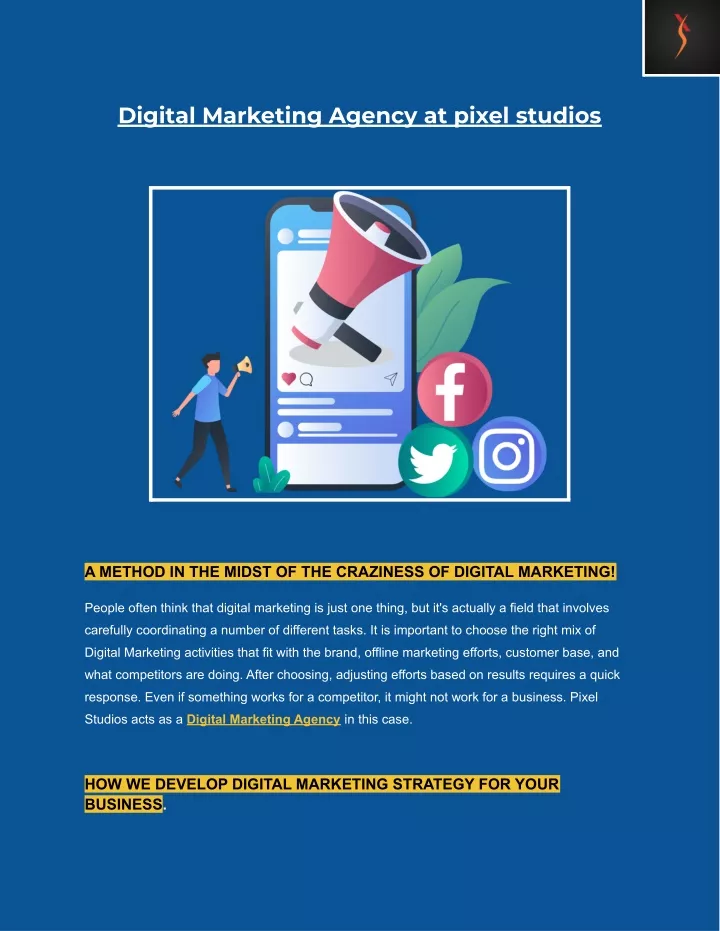 digital marketing agency at pixel studios