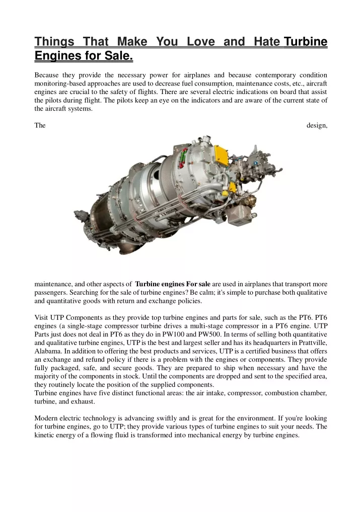 things that make you love and hate turbine