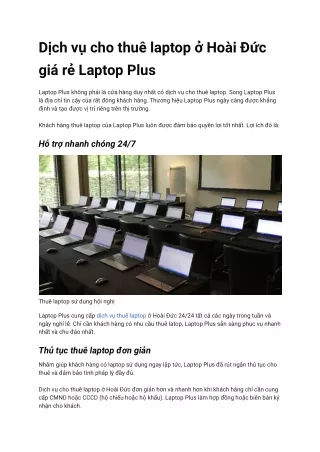 Quy trình thuê laptop ở Hoài Đức tại Laptop Plus