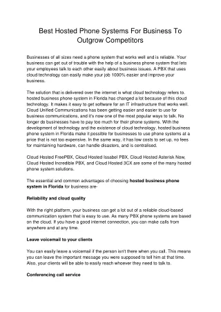 Best Hosted Phone Systems For Business To Outgrow Competitors